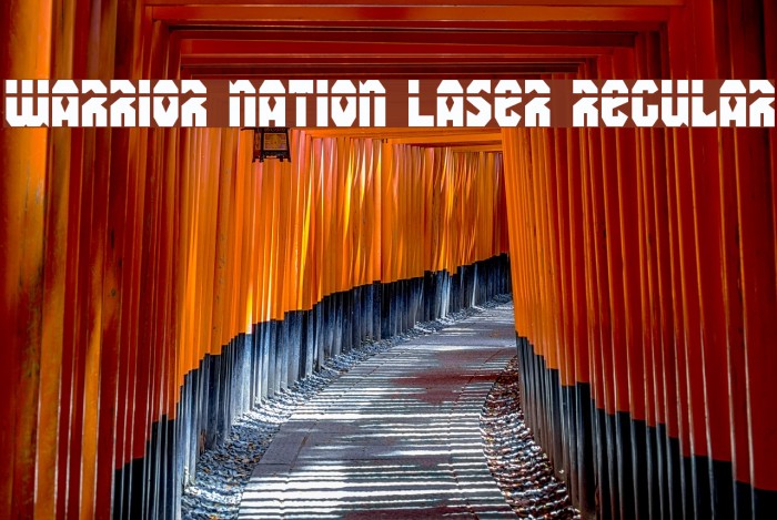 Warrior Nation Laser Regular Font examples