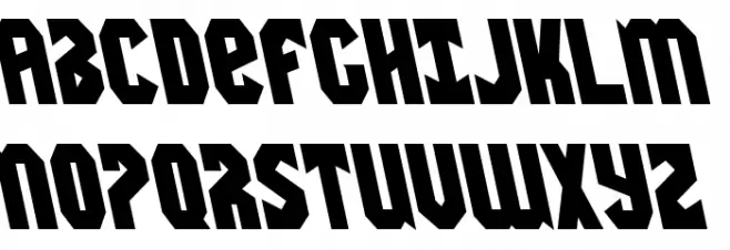 Warrior Nation Leftalic フォント 大文字
