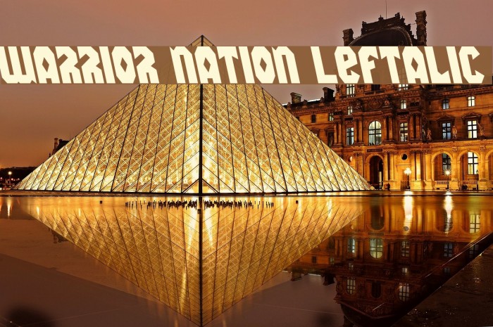 Warrior Nation Leftalic Font examples