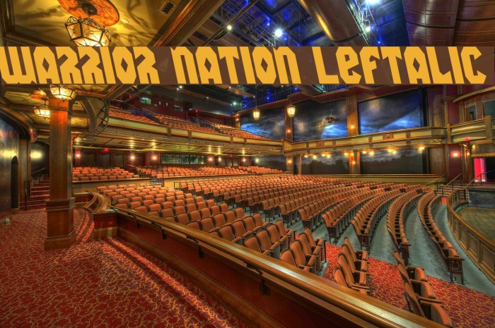 Warrior Nation Leftalic Font examples