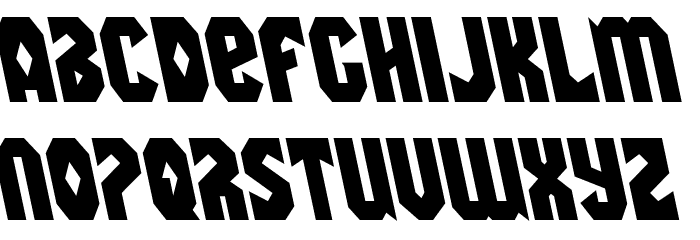 Warrior Nation Leftalic Font LOWERCASE