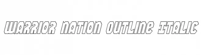 Warrior Nation Outline Italic  les polices de caractères gratuit tlcharger