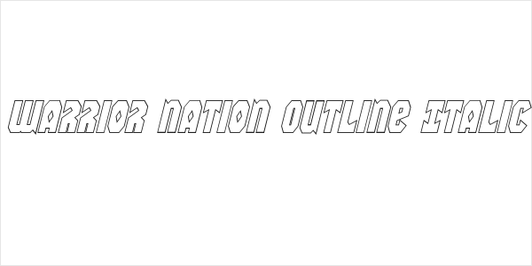 Warrior Nation Outline Italic Logo