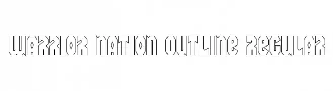 Warrior Nation Outline Regular  les polices de caractères gratuit tlcharger