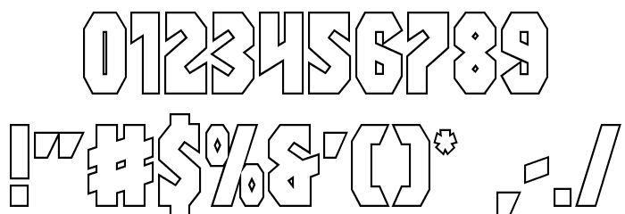 Warrior Nation Outline Regular Font OTHER CHARS