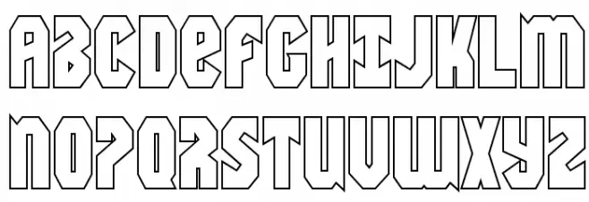 Warrior Nation Outline Regular 字体 大写