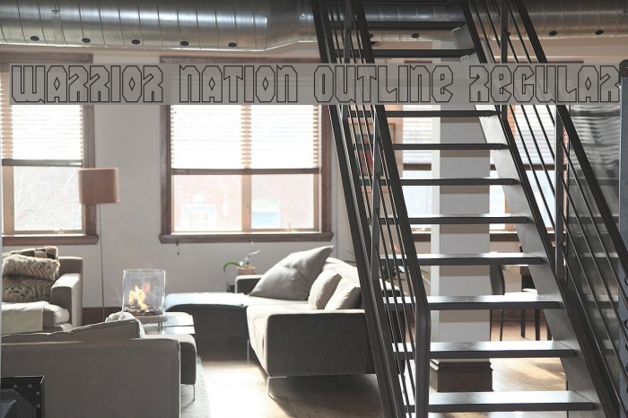 Warrior Nation Outline Regular Font examples