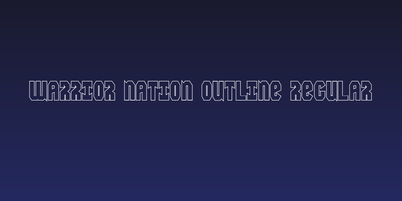 Warrior Nation Outline Regular Social Header