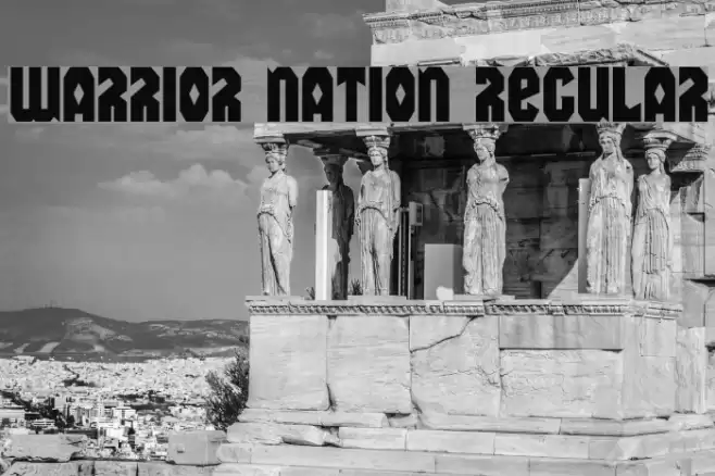 Warrior Nation Regular Font examples