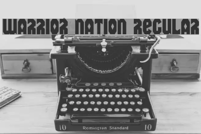 Warrior Nation Regular Font examples