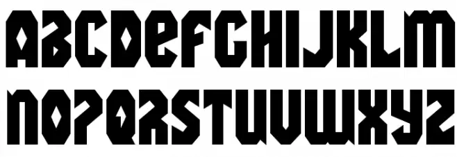 Warrior Nation Regular Schriftart Kleinbuchstaben