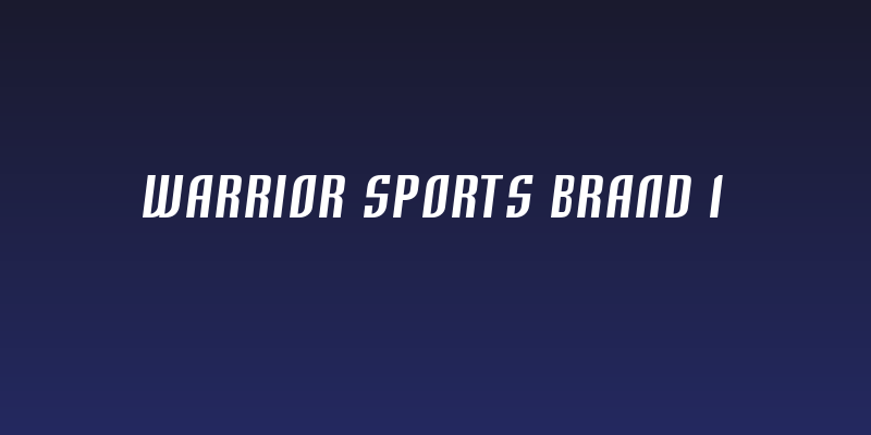 Warrior Sports Brand 1 Social Header