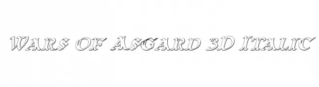Wars of Asgard 3D Italic  Frei Schriftart Herunterladen