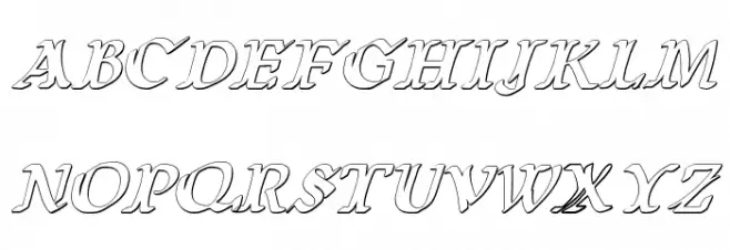Wars of Asgard 3D Italic Fonte MAIÚSCULAS