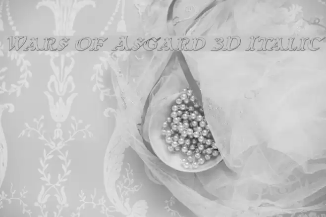 Wars of Asgard 3D Italic Font examples