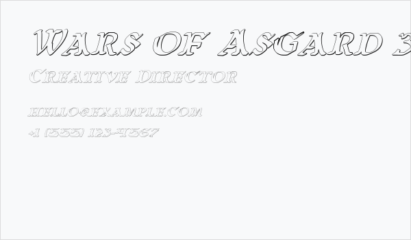 Wars of Asgard 3D Italic Business Card