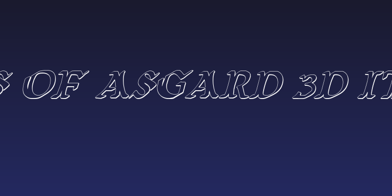Wars of Asgard 3D Italic Social Header