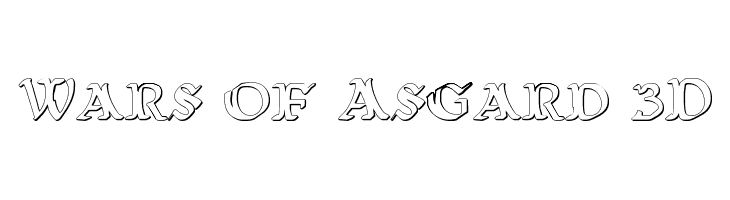 Wars of Asgard 3D Font