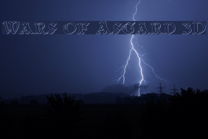 Wars of Asgard 3D Font examples