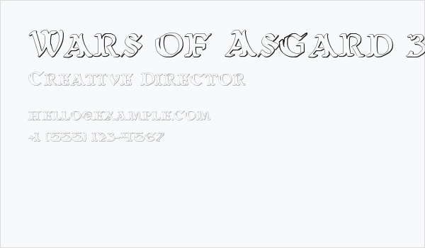 Wars of Asgard 3D Business Card