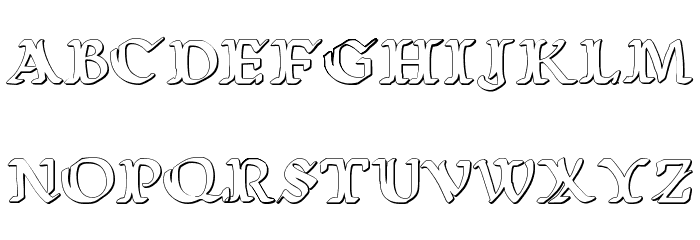 Wars of Asgard 3D Font LOWERCASE