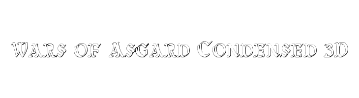 Wars of Asgard Condensed 3D Font