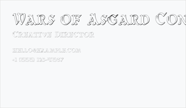 Wars of Asgard Condensed 3D Business Card