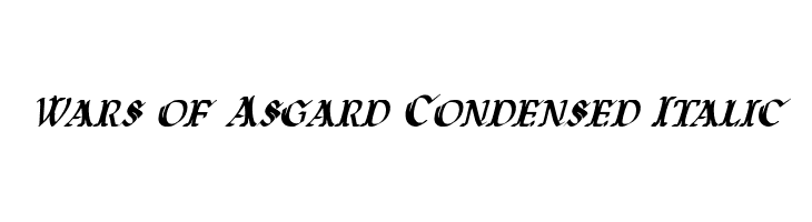 Wars of Asgard Condensed Italic Polices