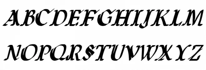 Wars of Asgard Condensed Italic Schriftart Groß