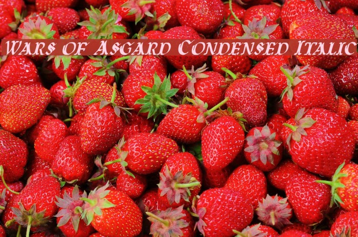 Wars of Asgard Condensed Italic Font examples
