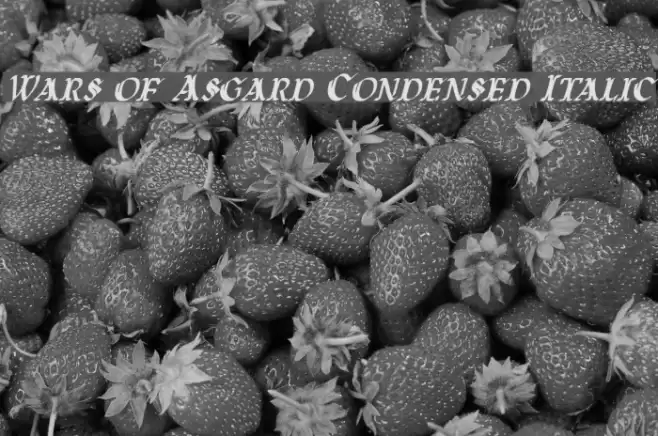 Wars of Asgard Condensed Italic Polices examples