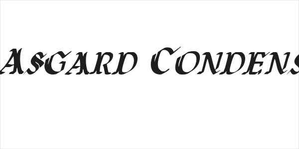 Wars of Asgard Condensed Italic Logo
