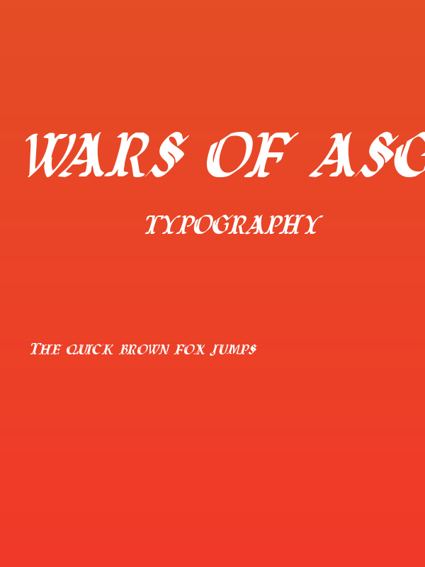 Wars of Asgard Condensed Italic Poster