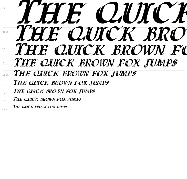 Wars of Asgard Condensed Italic Waterfall