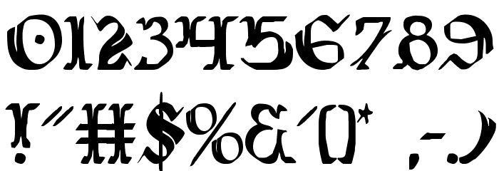 Wars of Asgard Condensed Font OTHER CHARS