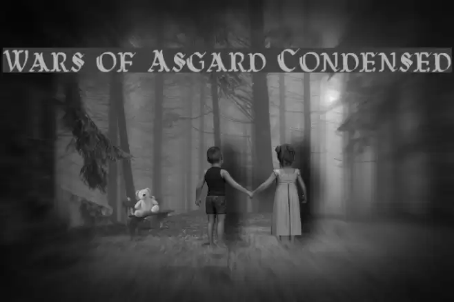 Wars of Asgard Condensed Font examples