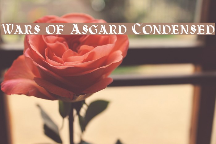 Wars of Asgard Condensed Font examples