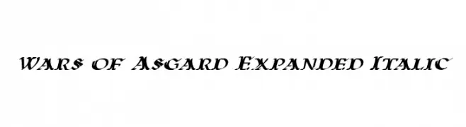 Wars of Asgard Expanded Italic  नि: शुल्क फ़ॉन्ट्स डाउनलोड
