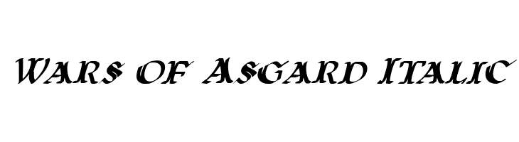 Wars of Asgard Italic  नि: शुल्क फ़ॉन्ट्स डाउनलोड