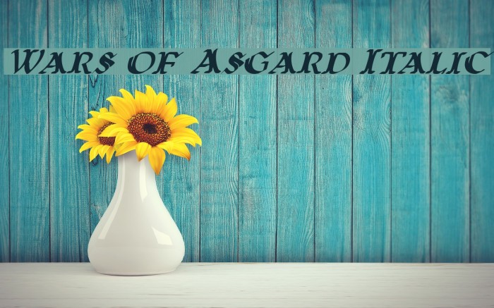 Wars of Asgard Italic Font examples