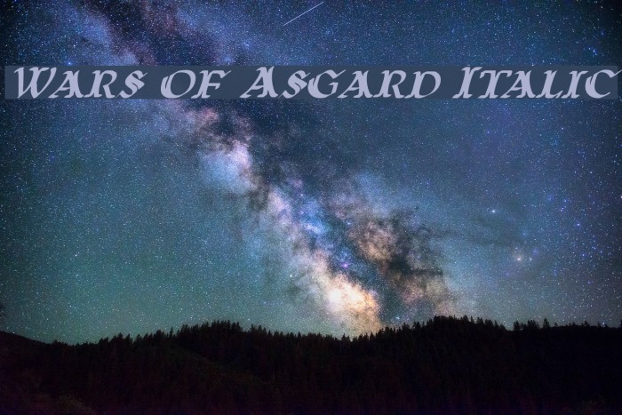 Wars of Asgard Italic Font examples
