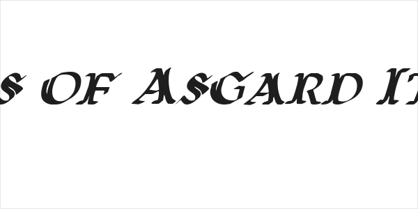 Wars of Asgard Italic Logo