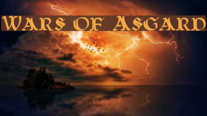 Wars of Asgard Font examples