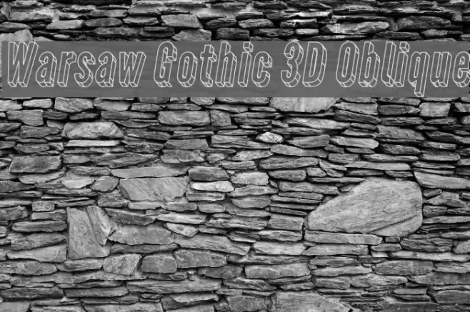 Warsaw Gothic 3D Oblique Font examples