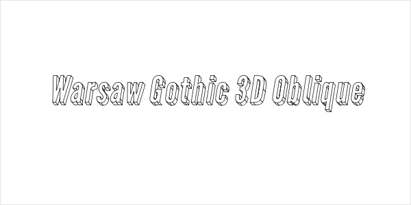 Warsaw Gothic 3D Oblique Logo