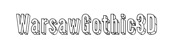 Warsaw Gothic 3D  Frei Schriftart Herunterladen