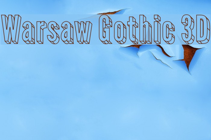 Warsaw Gothic 3D Font examples