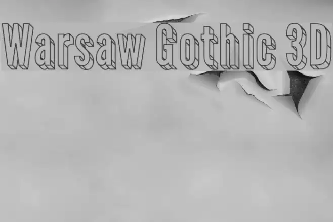 Warsaw Gothic 3D Font examples