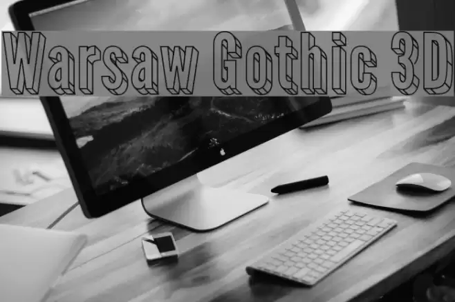 Warsaw Gothic 3D Font examples