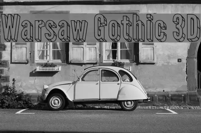 Warsaw Gothic 3D Font examples